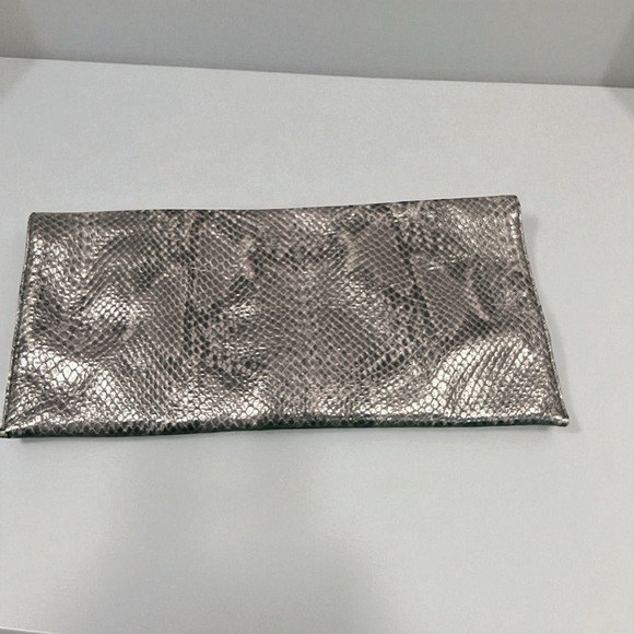 Cole Haan Snake Print Textured Clutch - Picture 2 of 6